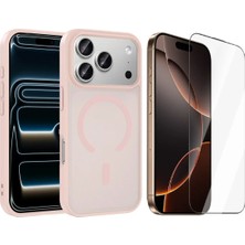 Vendas iPhone 18 Pro Max Kılıf M-safe Şarj Özellikli Zore Babet Kapak + Cam Ekran Koruyucu