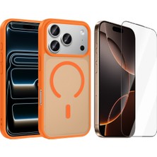 Vendas iPhone 18 Pro Max Kılıf M-safe Şarj Özellikli Zore Babet Kapak + Cam Ekran Koruyucu