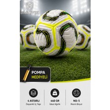 Darovik Profesyonel Futbol Topu Sert Zemin Halı Saha Antrenman Dikişli Çizgili Top No: 5
