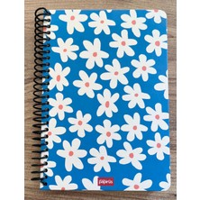 Colornote Papirüs Çiçek Serisi Çizgisiz (Düz) Defter, Spiralli, Sert Kapaklı, (Ebat: 16 x 23 Cm), 100 Yaprak