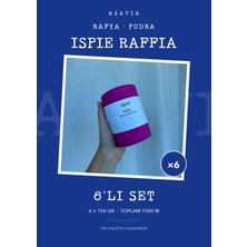 Asavia Ispie Rafya Örgü Ipi 6'lı Set 6 x 150 gr 250 M – Pudra