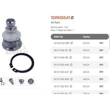 Asmetal 10RN5541 Rotil Rotil Megane Iı Clio Iıı Clio Iv Captur Scenic Iı Logan Sandero 6001547520