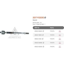 Asmetal 20TY0200 Rot Mili Corolla 02 07