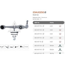 Asmetal 23AU0250 Salıncak Alüminyum Ön Düz Cıvatalı A4 4B3407151A