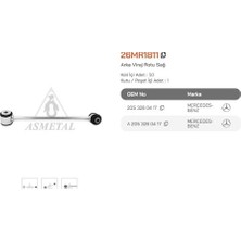 Asmetal 26MR1811 Z Rot Mercedes C Serı W205 E Serı W213 Arka Sağ