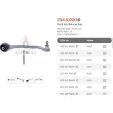 Asmetal 23AU0220 Salıncak Alüminyum Alt Ön Sağ Pa A4 A6 4D0407151A