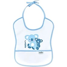 Babyjem Poli Muşamba Küçük Mama Önlüğü 030 Mavi
