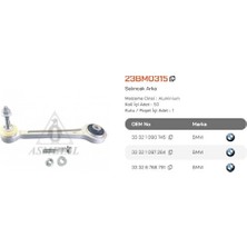 Asmetal 23BM0315 Salıncak Alüminyum Cıvatalı Arka E39 E60 E65 Sağ 1090745