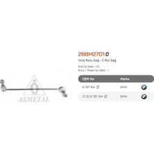 Asmetal 26BM2701 Z Rot Çelik Ön Sağ F25 F26 X3 Ön Sağ 31306787164