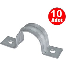 Alet Çantam No:4 Çiftli Sac Kablo Kroşe 20MM Demir Köprü Metal Boru Tutma Bağlama Kelepçesi -10ADET