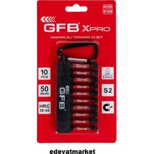 Gfb Xpro 10 Parça Anahtarlıklı Darbeli Tornavida Uç Seti