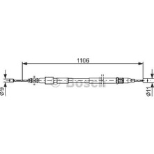 Bosch 1987477529 Fren Teli 1106 mm 24443834