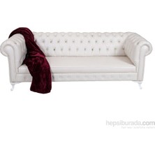 White Leather Chesterfield - Beyaz