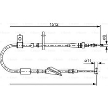 Bosch 1987482176 Fren Teli 1512 mm 5440278F11000