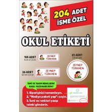 İsg Tabelam Kişiye Özel Okul Etiketi Seti /V16