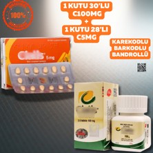 M.E.M CIALIS5MG 28 Tablet + CIALLIS100MG 30 Tablet Hap Orijinal 2'li Paket PERFORMANS_SERTLEŞTIRICI_GECIKTIRICI_PROSTAT_ERKEK_KADIN_ÖZEL_CIALIS_100MG_5MG