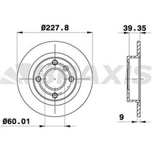 Braxis AE0633 Arka Fren Disk Aynası Volvo 440 460 480 1.6ı 1.6 DF1696