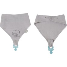 Babyjem Emzik Askılı Müslin Önlük 837 Gri