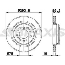 Braxis AE0199 Fren Diski Arka Havalı Bmw E46 9804 3155230028PD