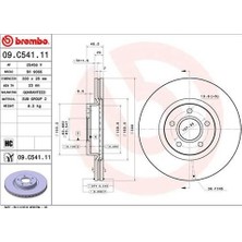 Brembo 09C54111 Fren Diski Ön Uv Coated Ford 09C13811