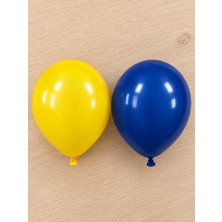 100’LÜ Sarı Lacivert Balon Seti 12 Inç – 50 Sarı 50 Lacivert – 5 Metre Balon Şeridi Hediyeli – Parti, Doğum Günü ve Taraftar Süsleme Seti
