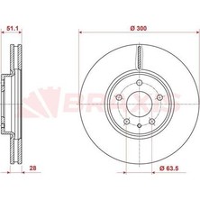 Braxis AE0935 Ön Disk Ayna Yeni Kasa Mondeo 15> 5202199