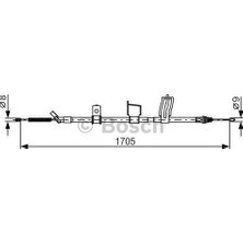 Bosch 1987482339 Fren Teli 1705 mm 36530JD00A