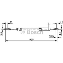 Bosch 1987477219 Fren Halatı Arka Sol Park Freni W202 9300 S202 9601 C208 9702 A208 9801 2024200185