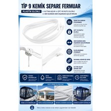 Bol Aksesuar 250 cm ( 2 ,5 Metre) Tip 9 Kemik Separe Fermuar – Plastik Çift Elcikli, Deniz Suyuna Dayanıklı, Tekne Tente Branda Fermuarı