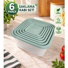 Harwell 6’lı Saklama Kabı Seti Farklı Boylarda Iç Içe Geçmeli Mutfak Düzenleyici