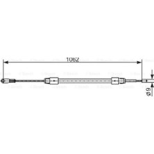 Bosch 1987482538 Fren Halatı Arka Sol Park Freni A Class W168 9703 A1684200285