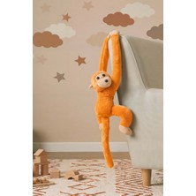 Turuncu Elleri Yapışabilen Maymun Peluş Oyuncak