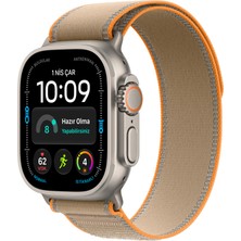 Apple Watch Ultra 4 Gps + Cellular, 49 mm Natürel Titanyum Kasa ve Kum Beji Trail Loop - S/m