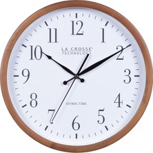 La Crosse Technology 404-50447-INT 32,5 cm Atomik Ceviz Analog Duvar Saati