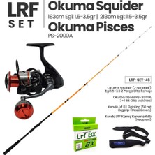 Okuma Squider Egi & Lrf Kamışı (2 Seçenek) + Okuma Pisces PS-2000A Spin Makinesi + Lrf Set 46
