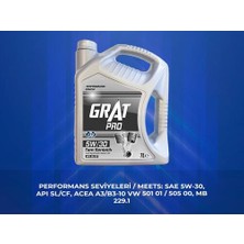 Grat 605307 Motor Yağı 7 Litre 5W30 Tam Sentetik Apı Sl - Cf