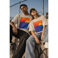 Leftist Imagıne A World Wıthout Capıtalısm Baskılı Unisex Oversize Tişört | Leftıst