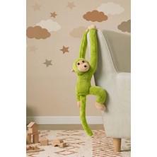 Yeşil Elleri Yapışabilen Maymun Peluş Oyuncak