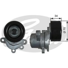 Gates T39155 Alternatör Gergi Rulmanı Nissan Altima 3.5 06 13 Murano Iı 3.5 4x4 08 14 Teana Iı 2.5 0