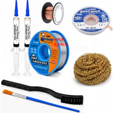 MHM Lehim Seti 0,8 mm 40 gr Lehim Teli Flux CP-3015 Lehim Emme ve Yol Çekme Teli Temizleme Set ST416