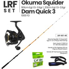 Okuma Squider Egi & Lrf Kamışı (2 Seçenek) + Dam Quick 3 1000 Fd Spin Makinesi + Lrf Set 48