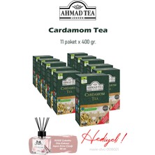 11 Paket Ahmad Tea Cardamom Dökme Çay 400 Gr. ve Rosıe Koku
