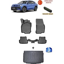 Rizline Volkswagen T-Roc 2017-2025 Yılları Arası Uyumlu 3D Havuzlu Paspas ve Alt Bagaj Havuzu Seti Asma Koku ve Numaratör Hediyeli