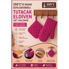 Miabella Home Fırın Eldiveni Fırın Tutacağı Premium Isı Geçirmez Mutfak Eldiveni Tutacak Isıya Dayanıklı Eldiven