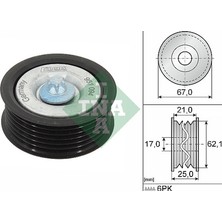 Ina 532062910 Kayış Gergi Rulmanı Kanallı W204 0714 S204 0714 C204 11> W211 0608 W212 09>15 S212 09>