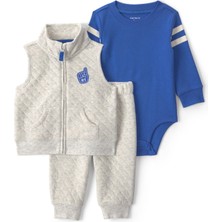 Carter's Erkek Bebek Yelekli Set 3 Ay-24 Ay Gri