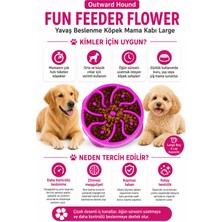 Outward Hound Fun Feeder Flower Yavaş Beslenme Köpek Mama Kabı Large