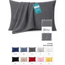 Vionel Home Pamuklu 2'li Yastık Kılıfı 50X70 cm – 10 Farklı Renk Seçeneği - Antrasit
