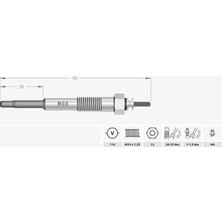 Mga 10117 Kızdırma Bujisi 11V Croma 1.9 Td 71735463