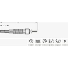 Mga 10157 Kızdırma Bujisi 12V Mitsubishi Canter 4dq 1522165513